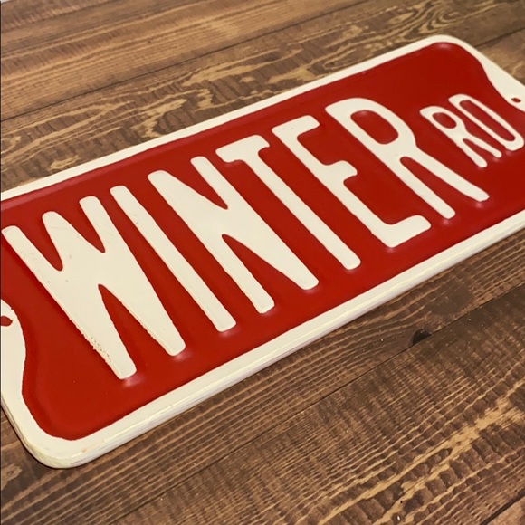 Metal Winter road sign - Picture 3 of 3